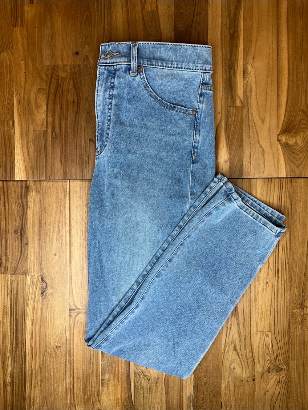 Express Women’s Slim Super High Rise Medium Wash Jeans